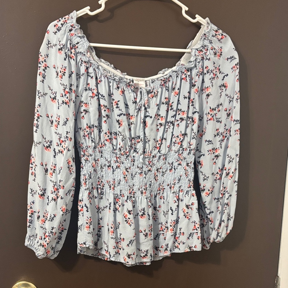 Romantic Floral Off-The-Shoulder Top – Cottagecore Vibes